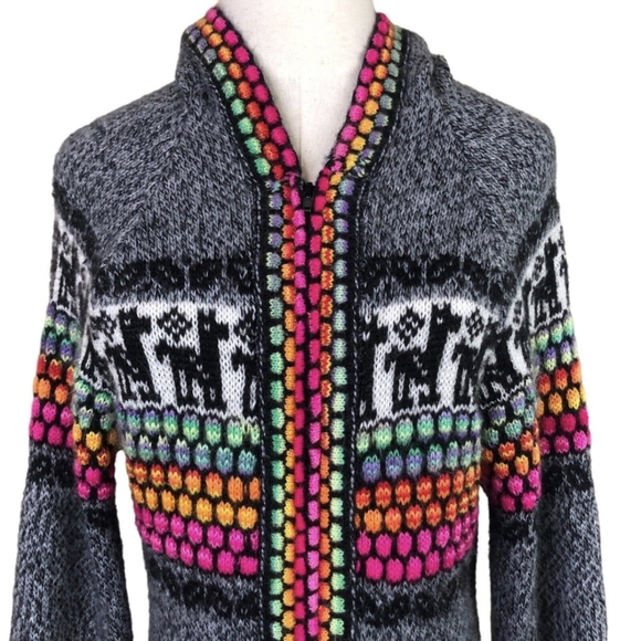 Albinaas Alpaca Sweater Hand Made Peru M - Picture 7 of 7